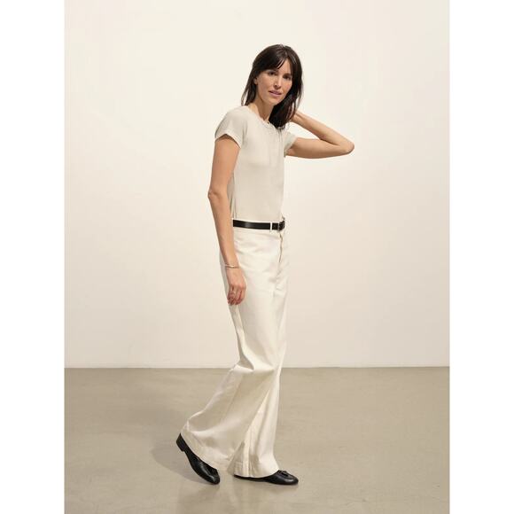 Buck Mason Women's Cloud Jersey Wool Blend Slim Fit Made In USA Top Tee T-Shirt - Picture 4 of 6